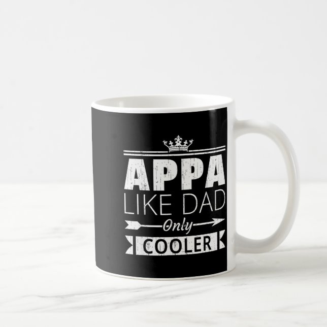 Appa Cooler Funny Korean Dad Father's Day Quote  Kaffeetasse (Rechts)