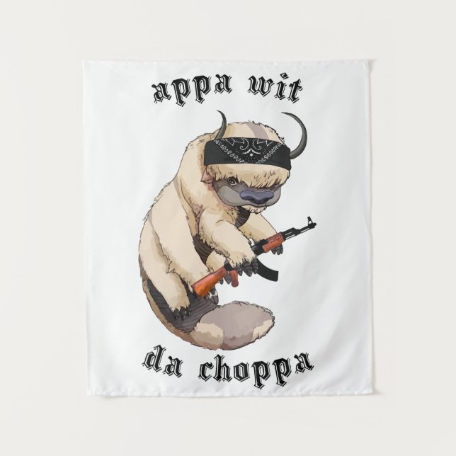 Appa mit dem Choppa-Band Wandteppich (Vorderseite)