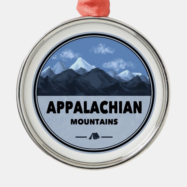 Appalachen-Camping Ornament Aus Metall (Vorne)