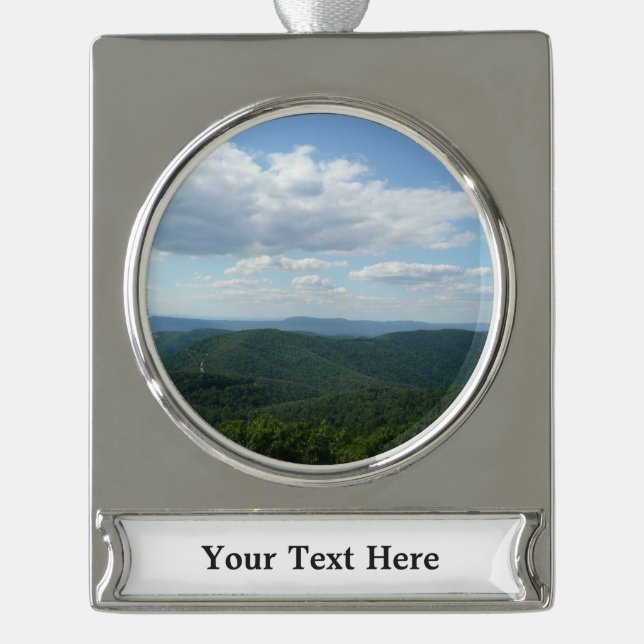 Appalachen I Shenandoah Banner-Ornament Silber (Vorderseite)
