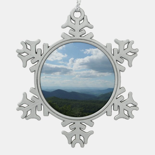 Appalachen II Shenandoah Schneeflocken Zinn-Ornament (Vorderseite)