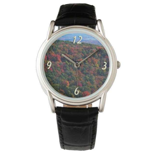 Appalachen im Herbst Armbanduhr (Vorderseite)