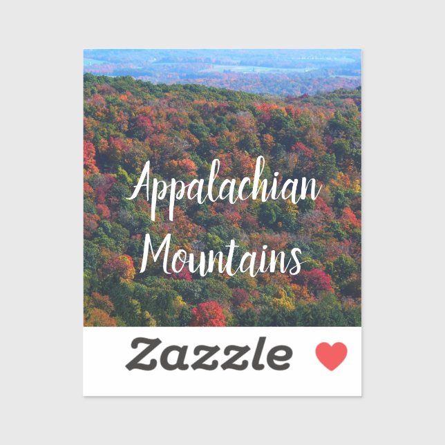 Appalachen im Herbst Aufkleber (Blatt)