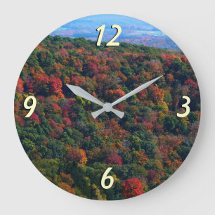 Appalachen im Herbst Große Wanduhr