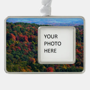 Appalachen im Herbst Rahmen-Ornament Silber