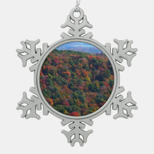 Appalachen im Herbst Schneeflocken Zinn-Ornament