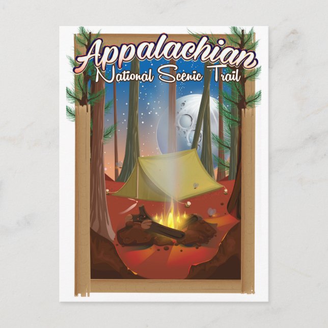 Appalachen-Nationaler Landschaftlicher Weg Postkarte (Vorderseite)