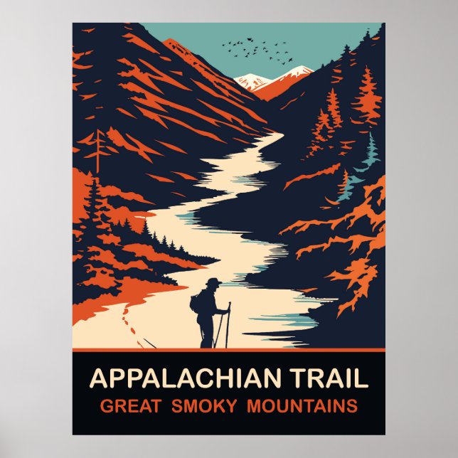 Appalachen-Pfad, Große, rauschige Berge, Reisen Poster (Vorne)