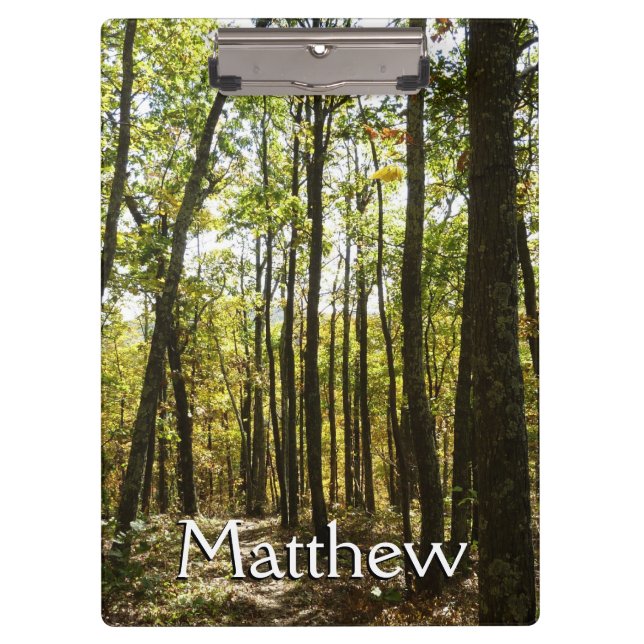 Appalachen-Pfad im Oktober in Shenandoah Klemmbrett (Vorderseite)