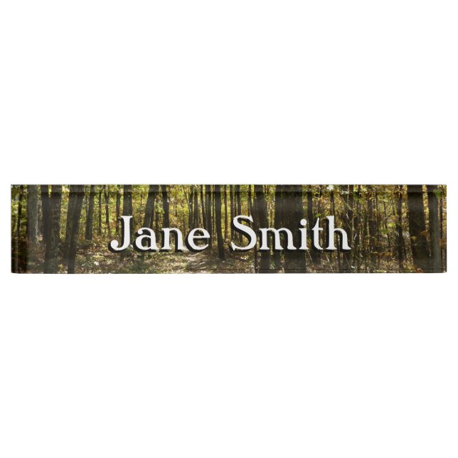 Appalachen-Pfad im Oktober in Shenandoah Namensplakette (Vorderseite)