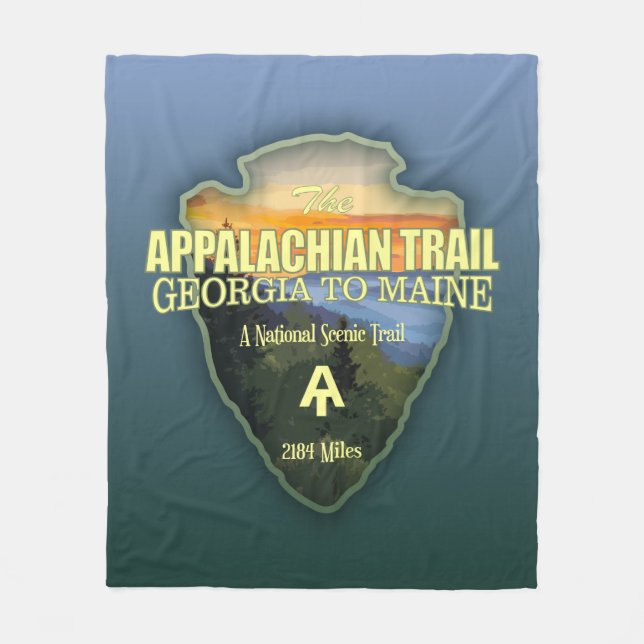 Appalachen-Pfad (Pfeilspitzen) Fleecedecke (Vorderseite)