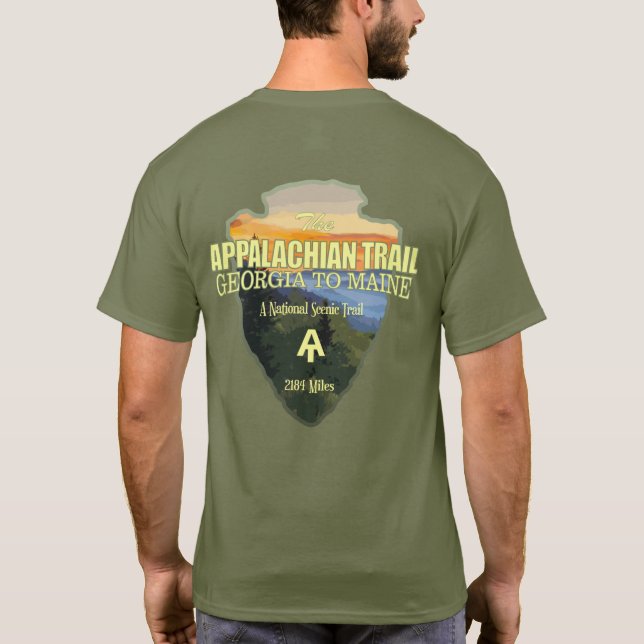 Appalachen-Pfad (Pfeilspitzen) T-Shirt (Rückseite)