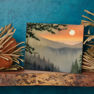 Appalachen - Sonnenaufgang Wasserfarbe Fotoplatte