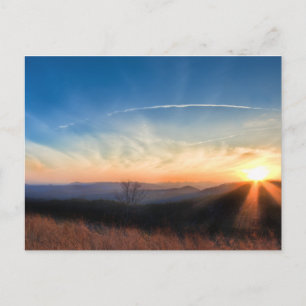 Appalachen und Blue Ridge Mountains Sunset Postkarte