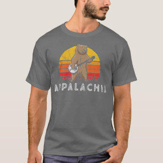 Appalachia Bluegrass Banjo Bear Funny Retro  T-Shirt