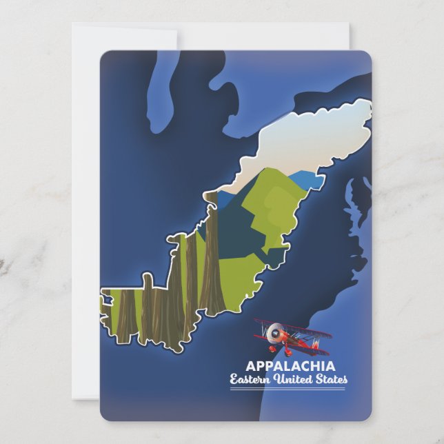 Appalachia Eastern United Staaten Reiseplan (Vorderseite)