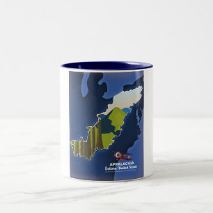 Appalachia Eastern United Staaten Reiseplan Zweifarbige Tasse