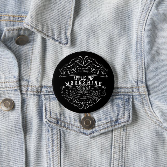 Appalachia Moonshine-Etikett Button (Beispiel)