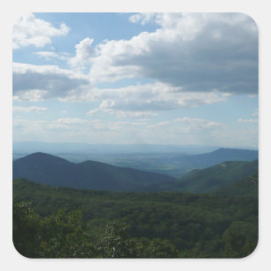 Appalachian Mountains II Shenandoah Quadratischer Aufkleber