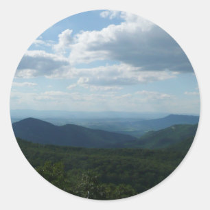 Appalachian Mountains II Shenandoah Runder Aufkleber