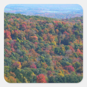 Appalachian Mountains im Herbst Quadratischer Aufkleber