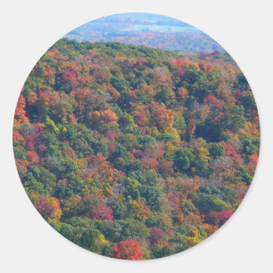 Appalachian Mountains im Herbst Runder Aufkleber