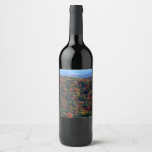 Appalachian Mountains im Herbst Weinetikett