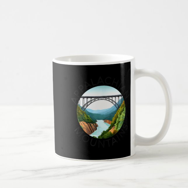 Appalachian Mountains New River Gorge Bridge West  Kaffeetasse (Rechts)