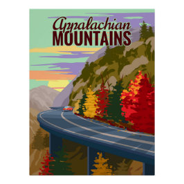 Appalachian Mountains Reise Vintage Poster