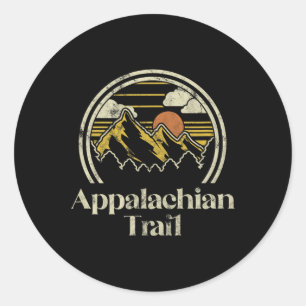 Appalachian Mountains Trail Vintage-Wander-Camp-Re Runder Aufkleber