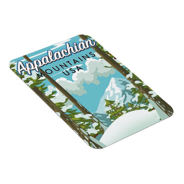 Appalachian Mountains Travel Poster Magnet (Rechte Seite)