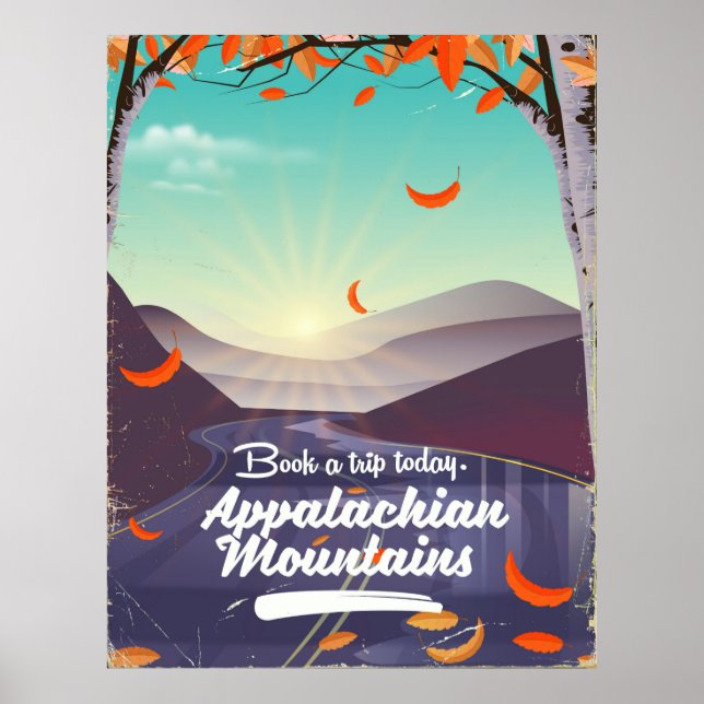 Appalachian Mountains Vintage Reiseposter Poster (Vorne)