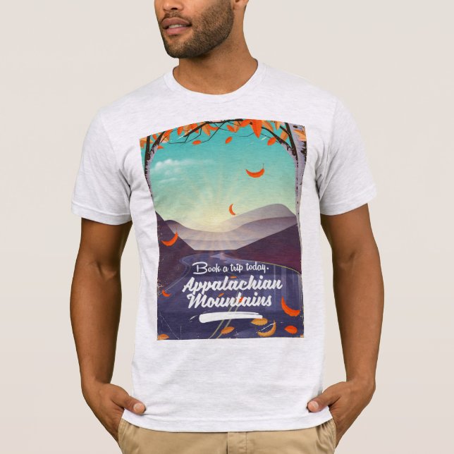 Appalachian Mountains Vintage Reiseposter T-Shirt (Vorderseite)
