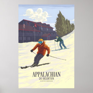 Appalachian Ski Mountain North Carolina USA Skifah Poster