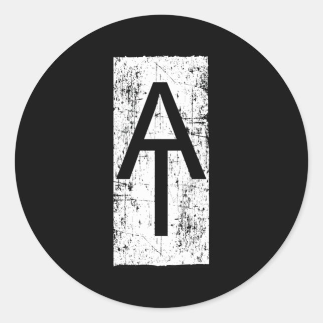 Appalachian Trail auf dem Weg White Blaze Marker Runder Aufkleber (Vorderseite)