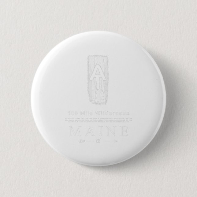 Appalachian Trail Blaze 100 Mile Wilderness Maine Button (Vorderseite)