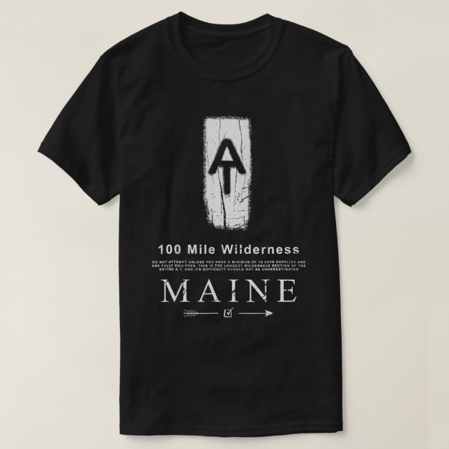 Appalachian Trail Blaze 100 Mile Wilderness Maine T-Shirt (Design vorne)