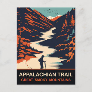 Appalachian Trail, Great Smoky Mountains, Reise Postkarte