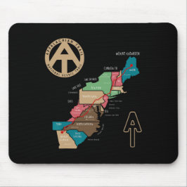 Appalachian Trail Hiking Map  Mousepad