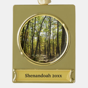 Appalachian Trail im Oktober im Shenandoah Banner-Ornament Gold