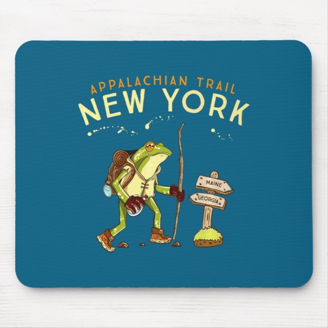Appalachian Trail New York Hiking Frog _1  Mousepad (Vorne)