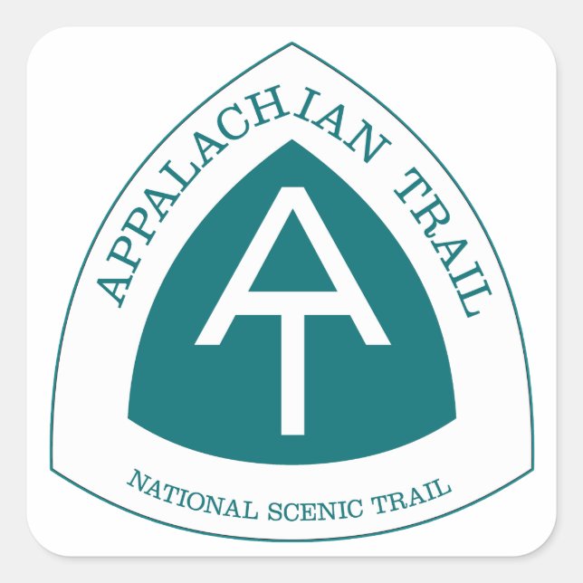Appalachian Trail Quadratischer Aufkleber (Vorderseite)