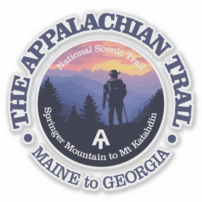 Appalachian Trail (rd2) Aufkleber (Vorderseite)