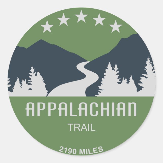 Appalachian Trail Runder Aufkleber (Vorderseite)