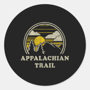 Appalachian Trail T-Shirt Vintage Wandern Berge Runder Aufkleber