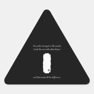 Appalachian Trail White Blaze Paths Divertiert Dreieckiger Aufkleber