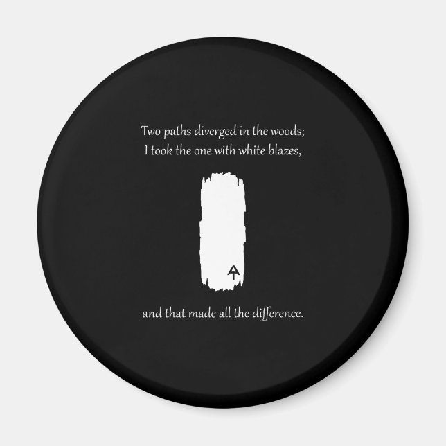 Appalachian Trail White Blaze Paths Divertiert Magnet (Vorne)