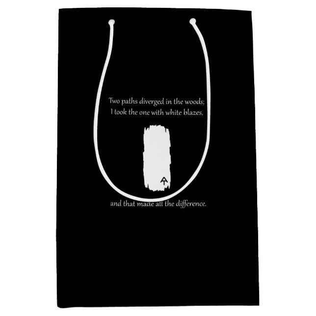 Appalachian Trail White Blaze Paths Divertiert Mittlere Geschenktüte (Vorderseite)