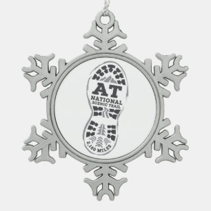 Appalachische nationale landschaftliche Spur Schneeflocken Zinn-Ornament