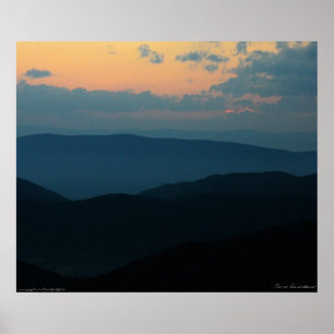 Appalastian Mountain Sunset Poster